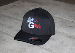 American AG Flag Logo Flexfit®Ultrafibre and Airmesh Cap
