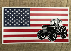 American Flag and Tractor Decals