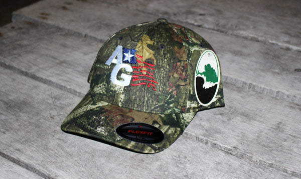 American AG Flag Logo Flexfit® Mossy Oak® Cap